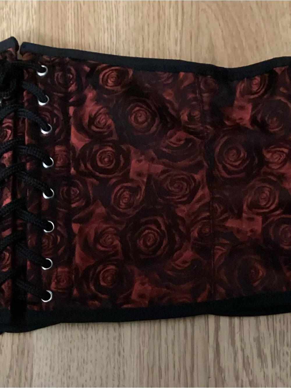 Red Rose Lace-Up Waist Cincher Corset Belt Shapercorset 52